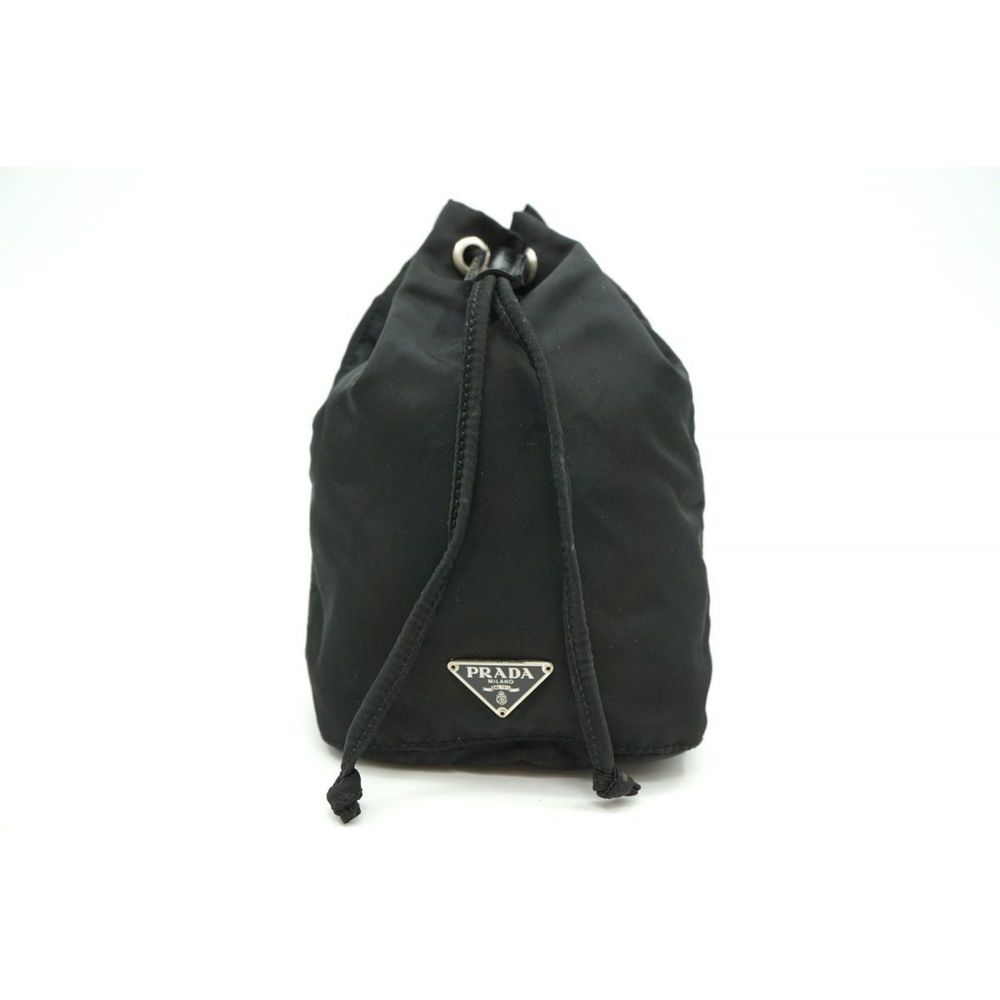 Prada Mini Drawstring Bag Pouch Triangle Tessuto … - image 1